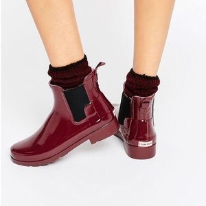 Hunter Original Refined Chelsea Gloss Rain Boot